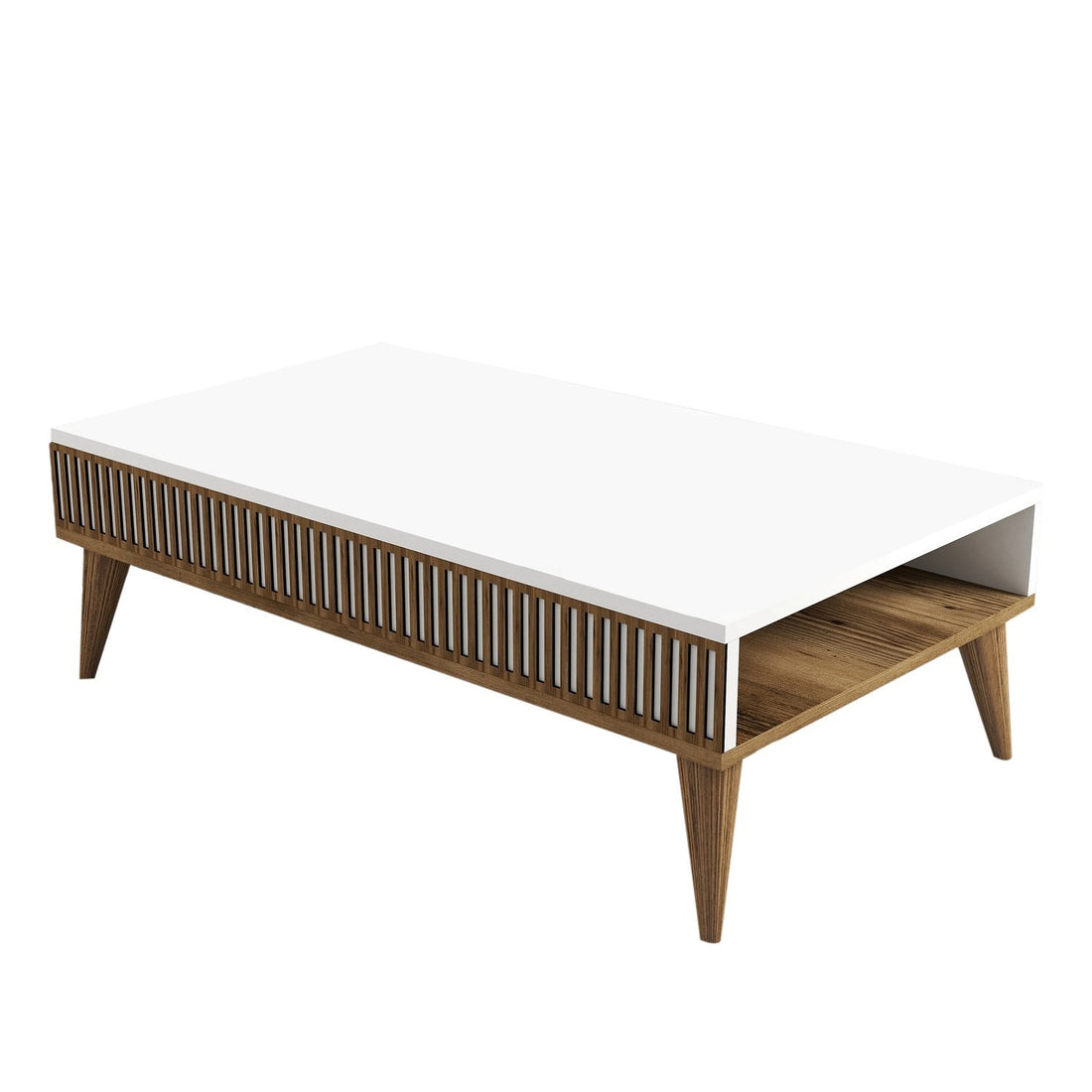 Table basse Milan - Walnut, White