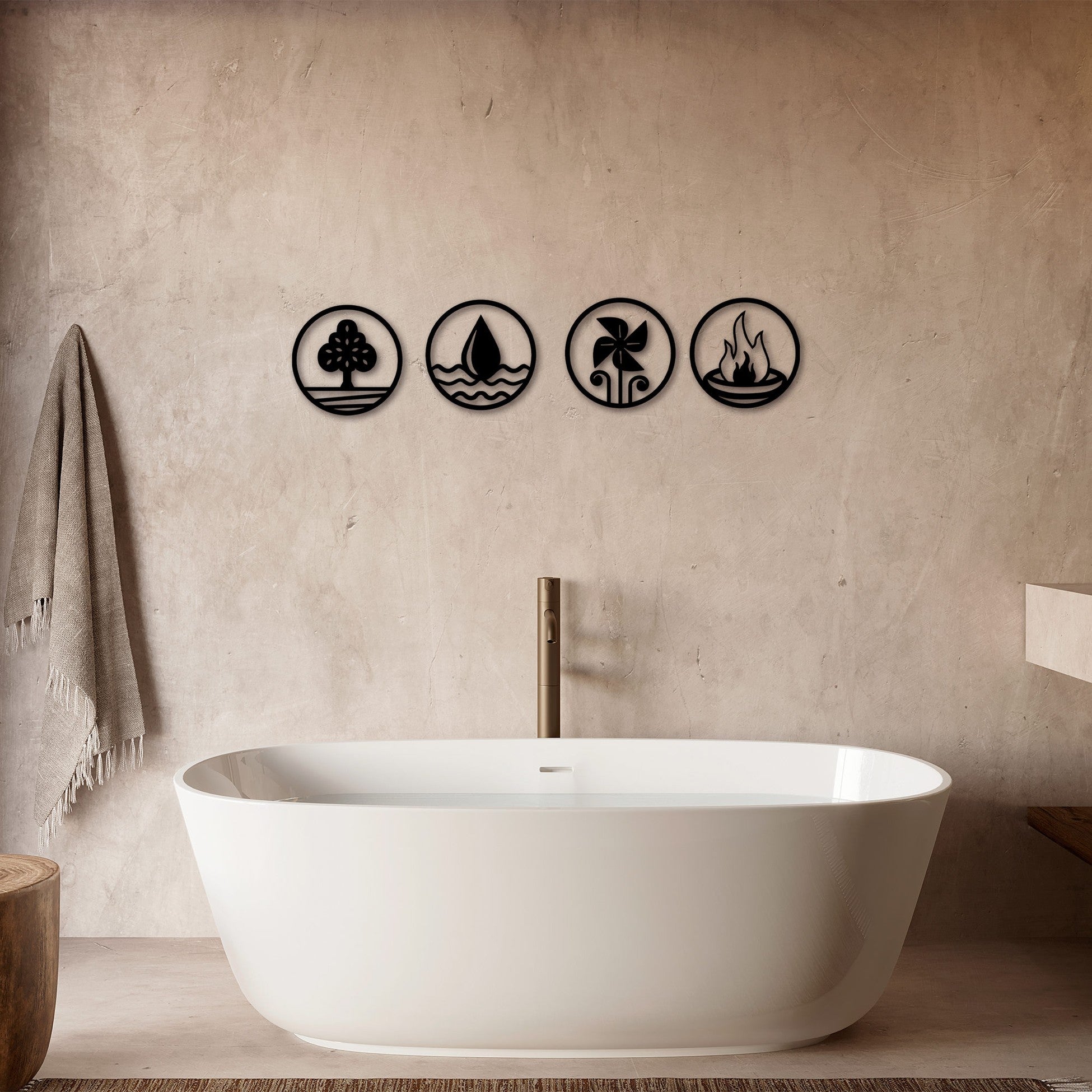 Accessoire mural en métal décoratif 4 Elements - 301