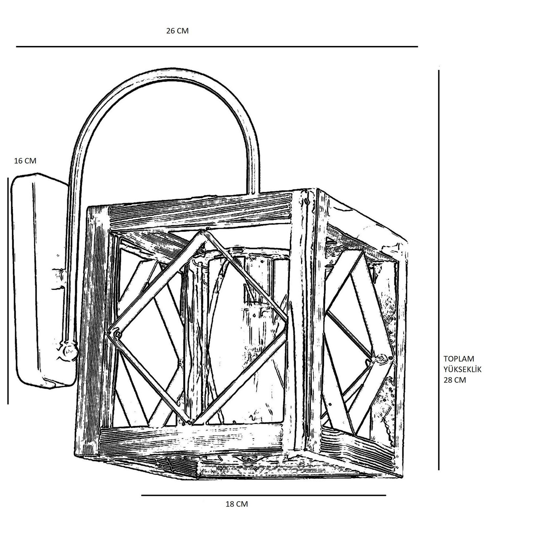 Applique en verre zigzag appliqué