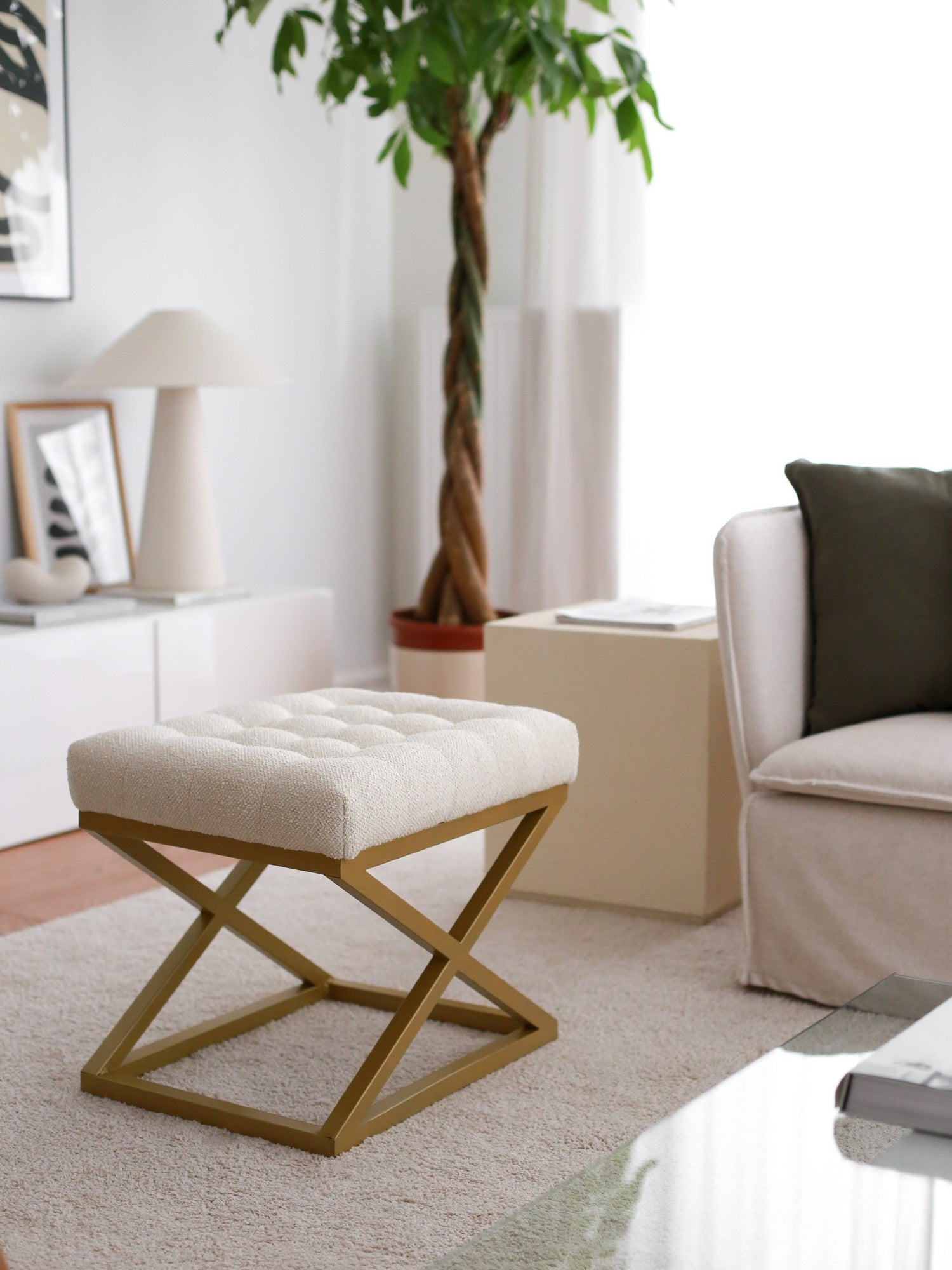 Pouf Altin Capraz - Cream