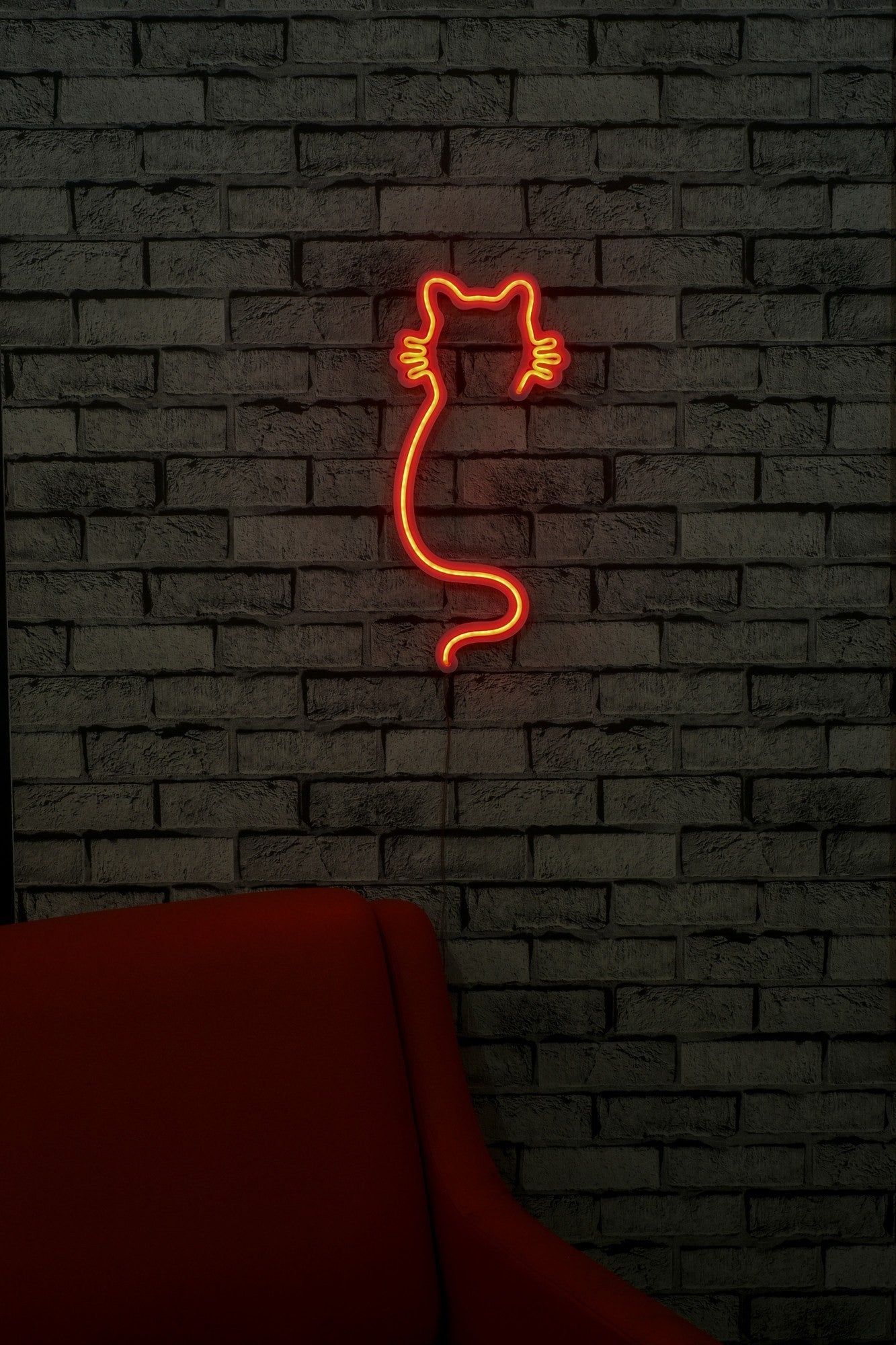Éclairage LED en plastique décoratif Cat - Red