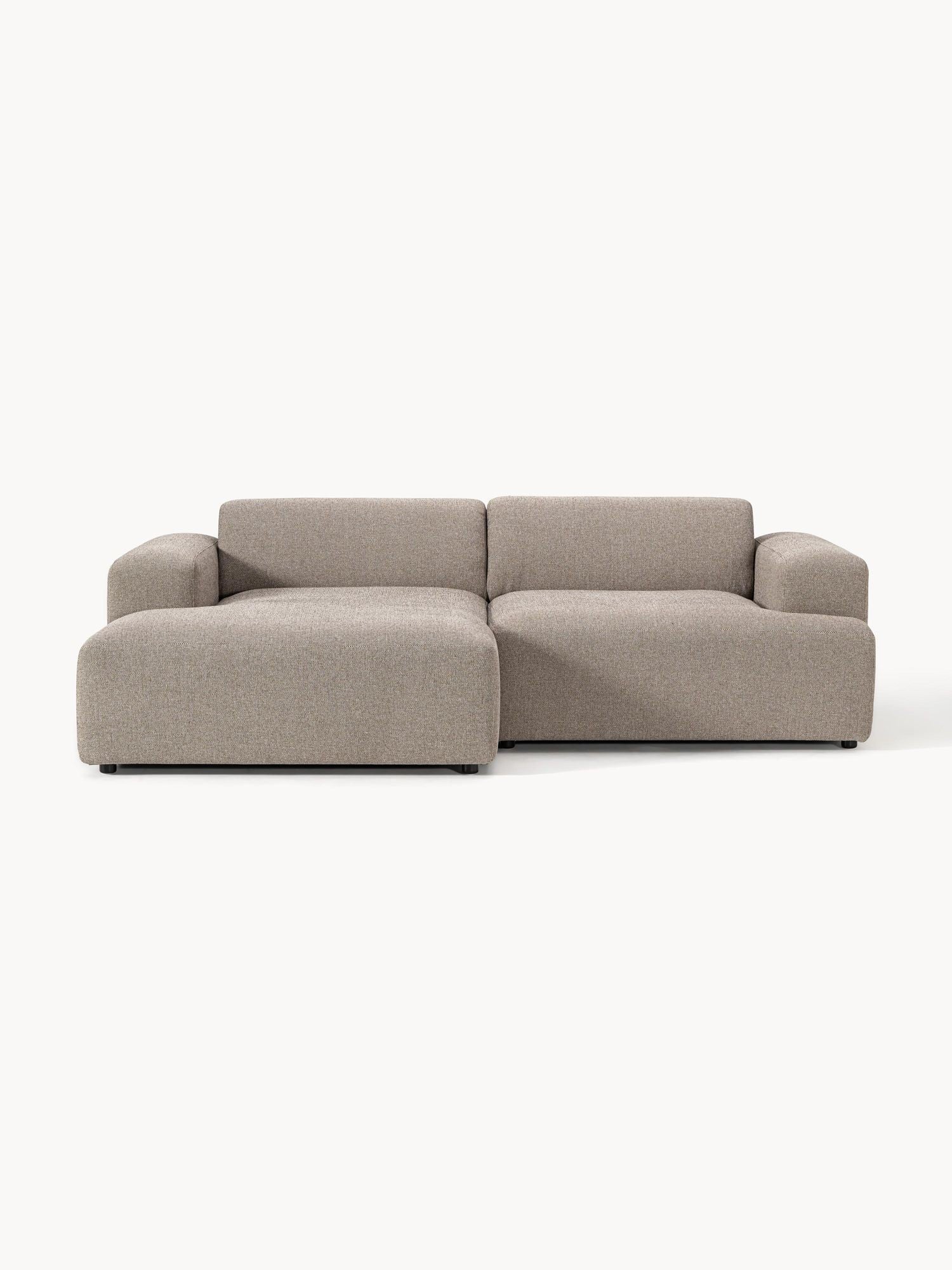 Canapé d'angle 3 places Molly Mini en tissu lin