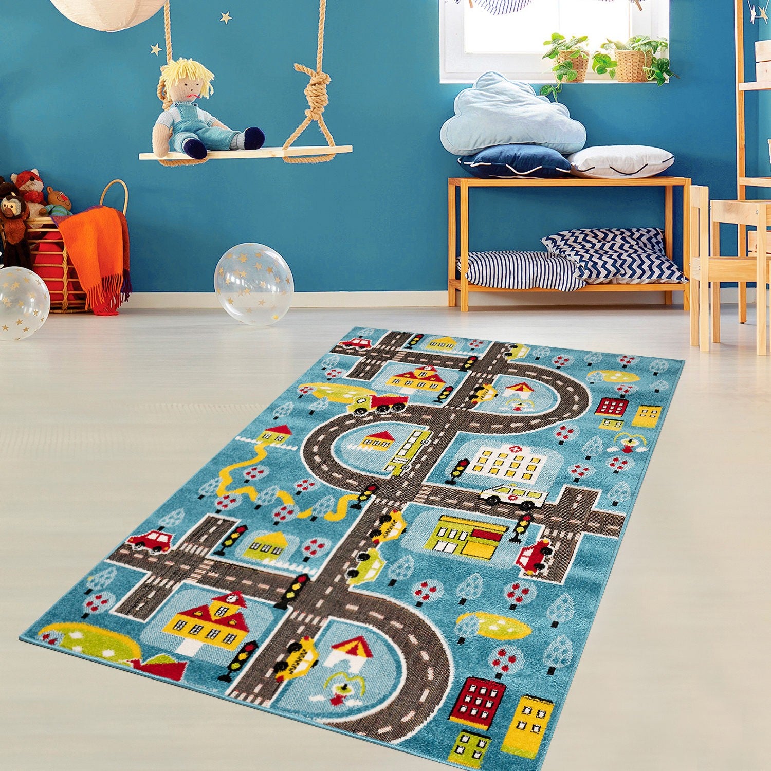 Tapis (140 x 200) Trafik - Blue