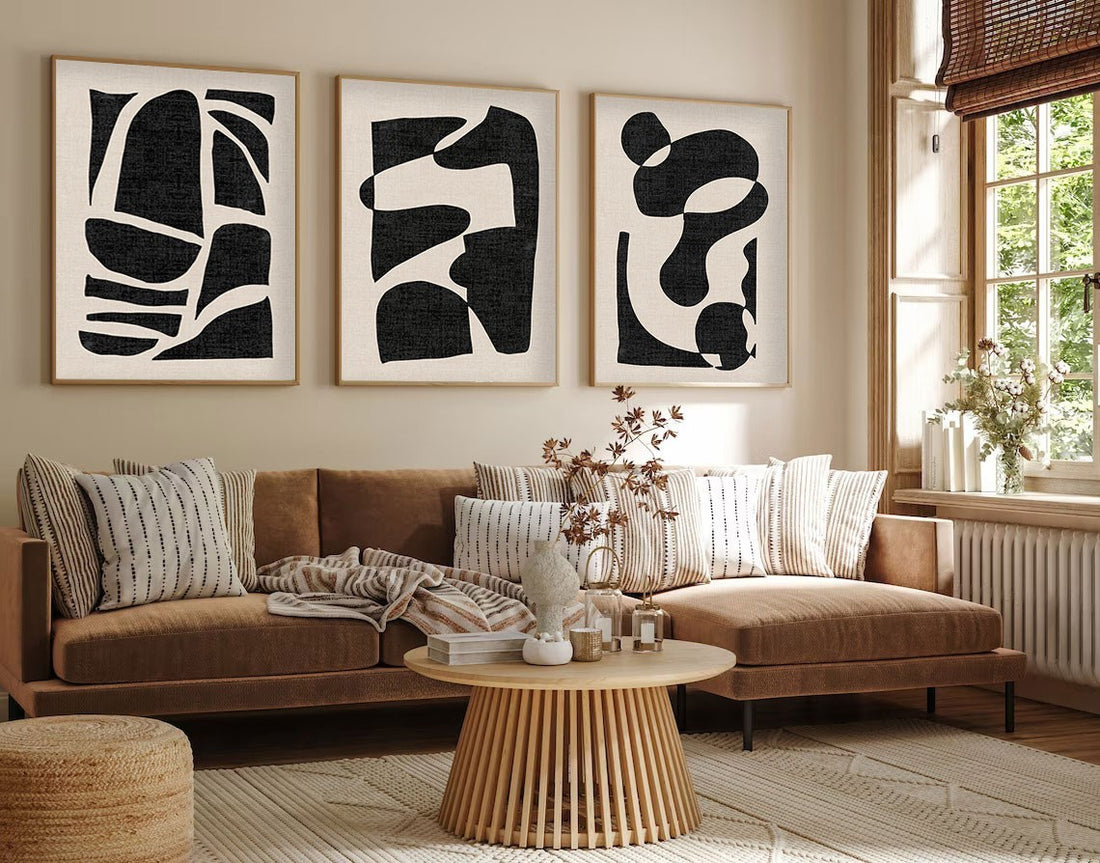 Peinture MDF encadrée décorative (3 pièces) Huhu201 - 50 x 70