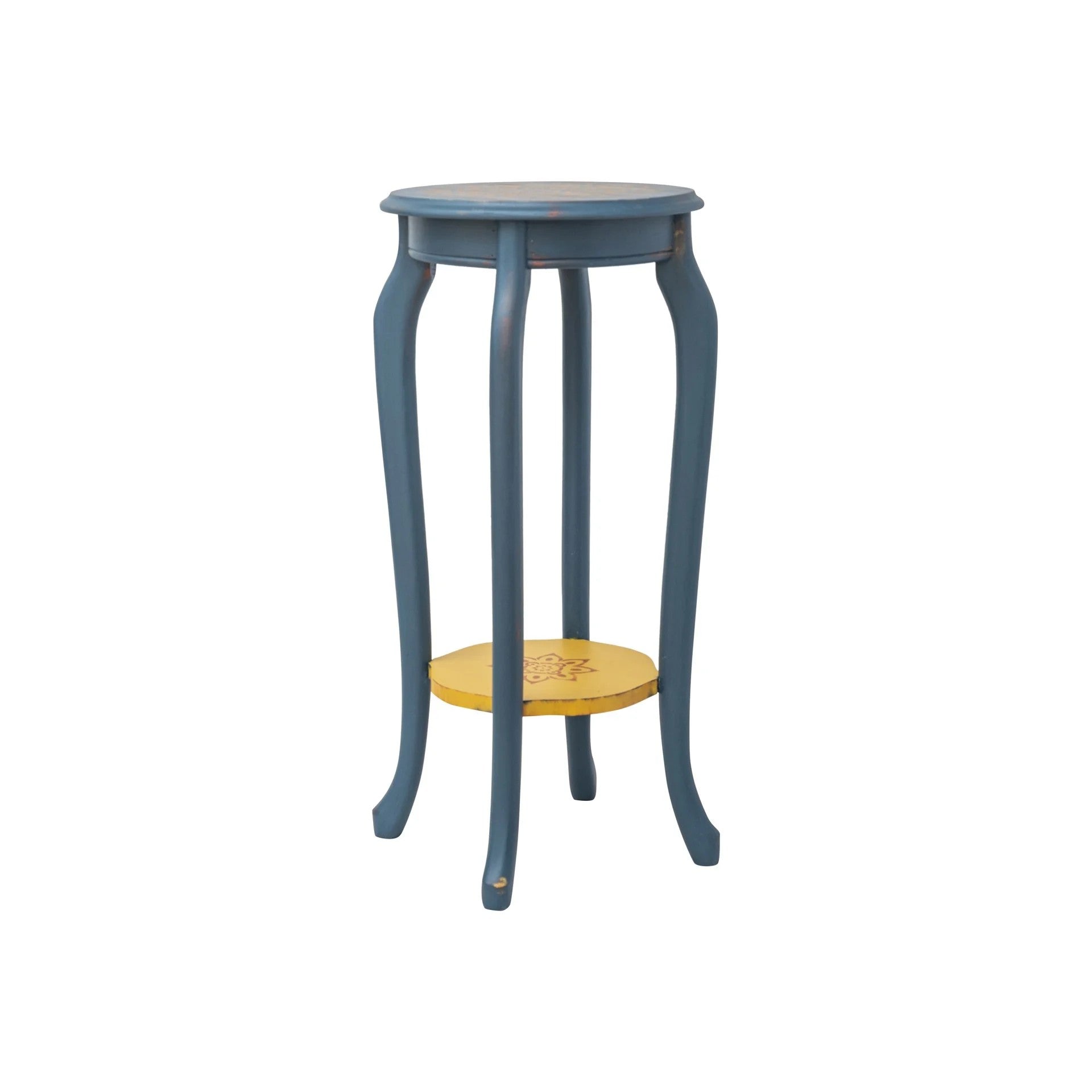 Table basse tribale bleue