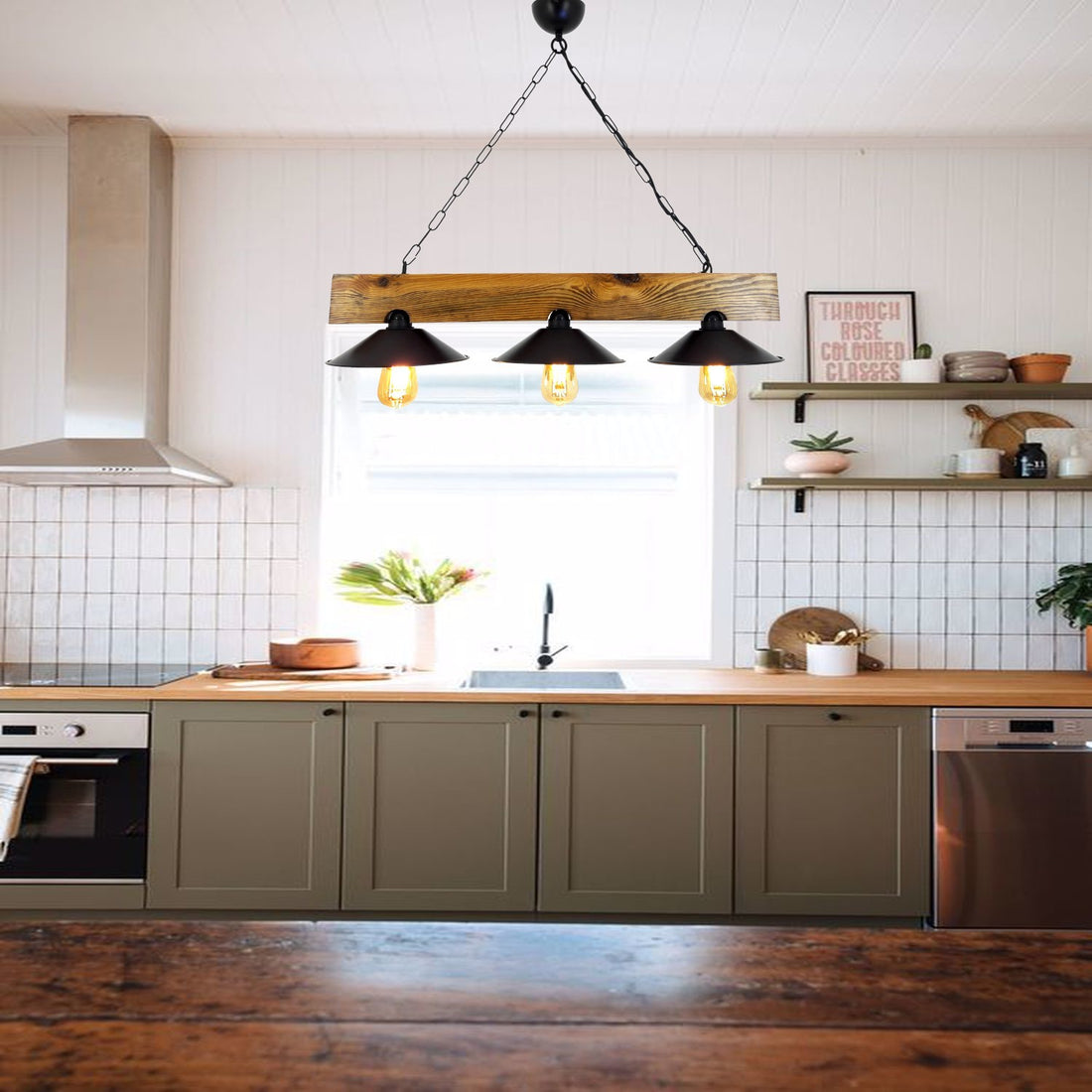 Lustre Üç Şapka Avize