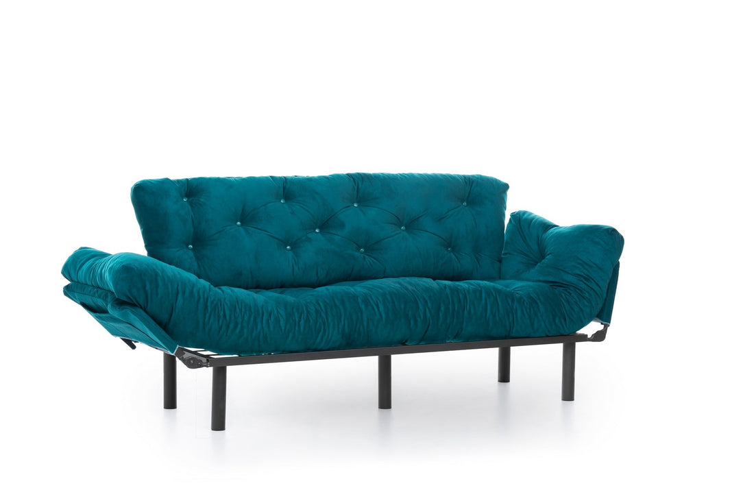 Canapé-lit 3 places Nitta Triple - Petrol Green