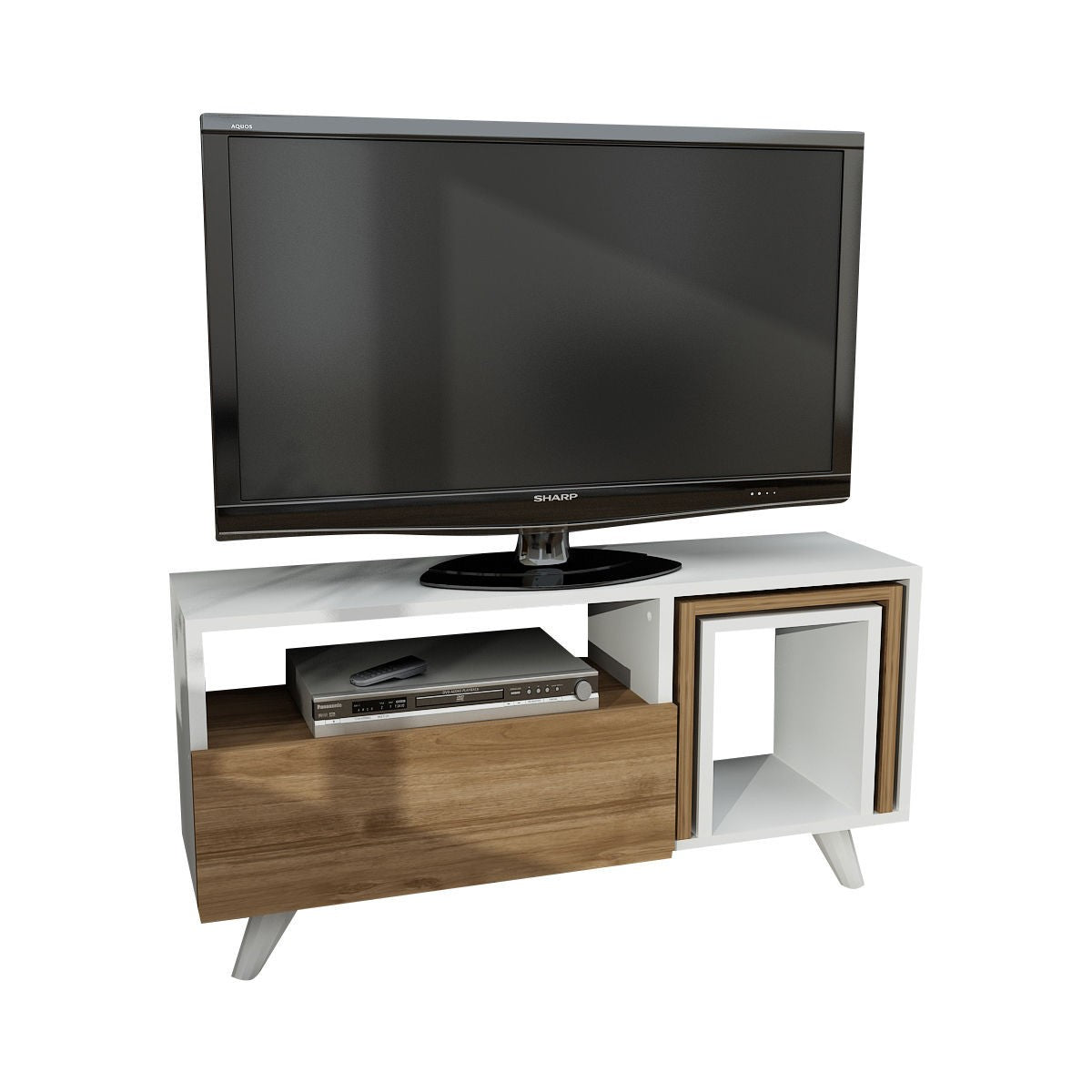 Unité de télévision Novella K2 - White, Walnut