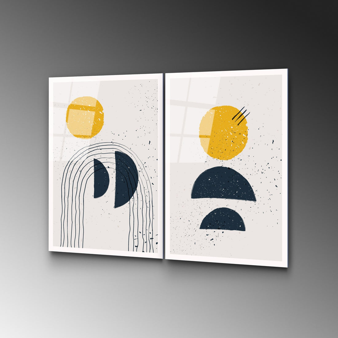 Peinture en verre trempé décorative (2 pièces) UV-954 - 45 x 65