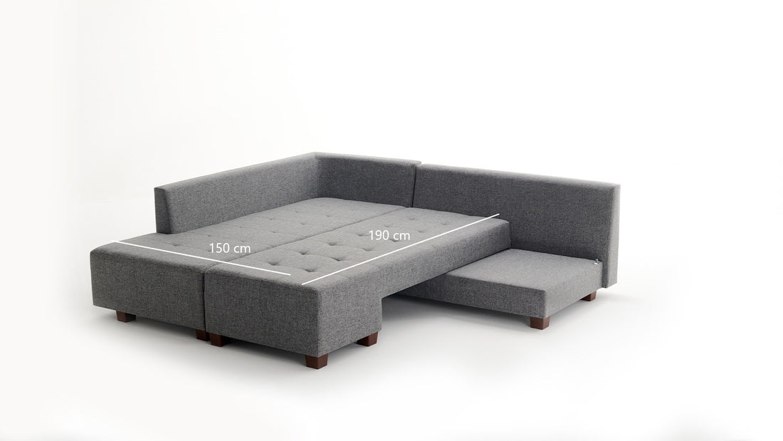 Canapé d'angle Manama Corner Sofa Bed Left - Grey