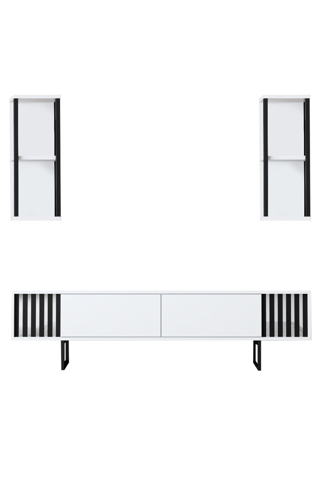 Ensemble de meubles de salon Chrome Line Set - White, Black