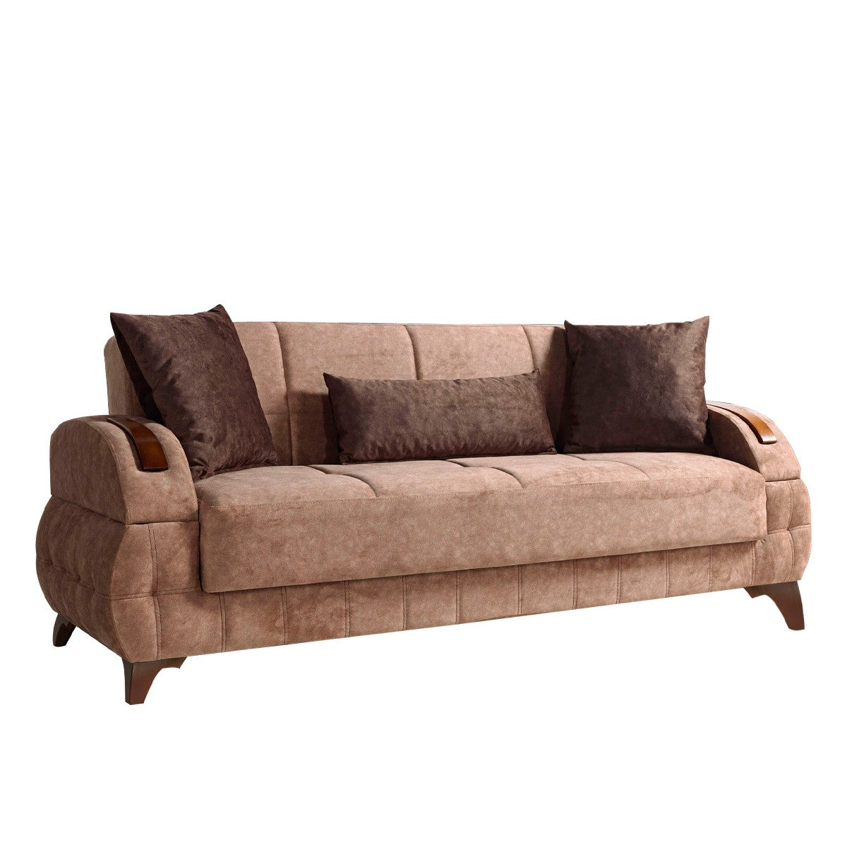 Diva canapé lit clic-clac 3 places avec coffre de rangement