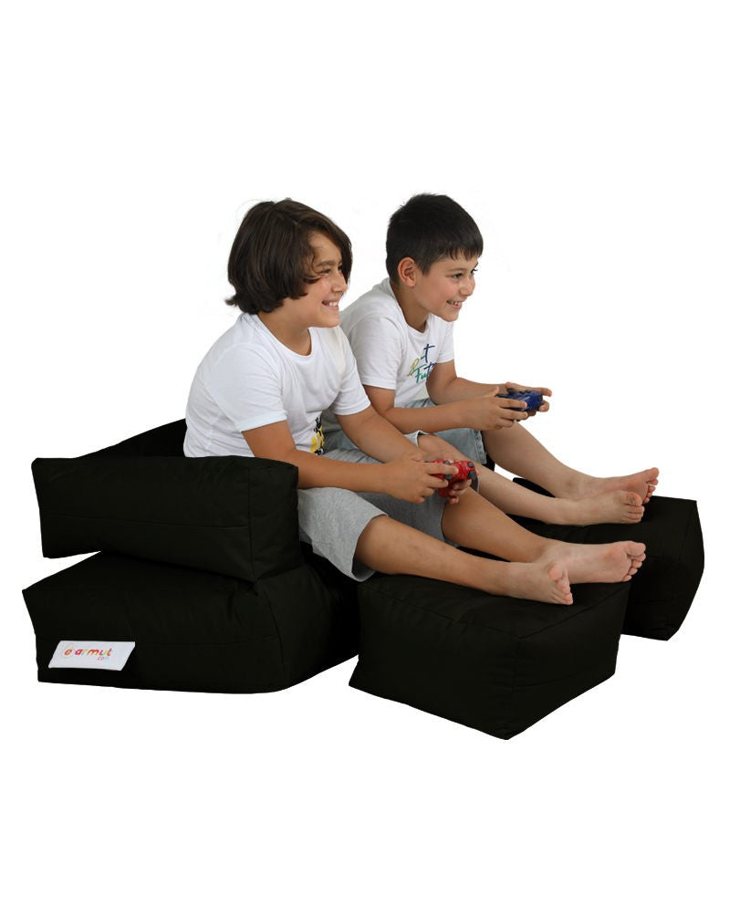 Pouf de jardin Kids Double Seat Pouf - Black
