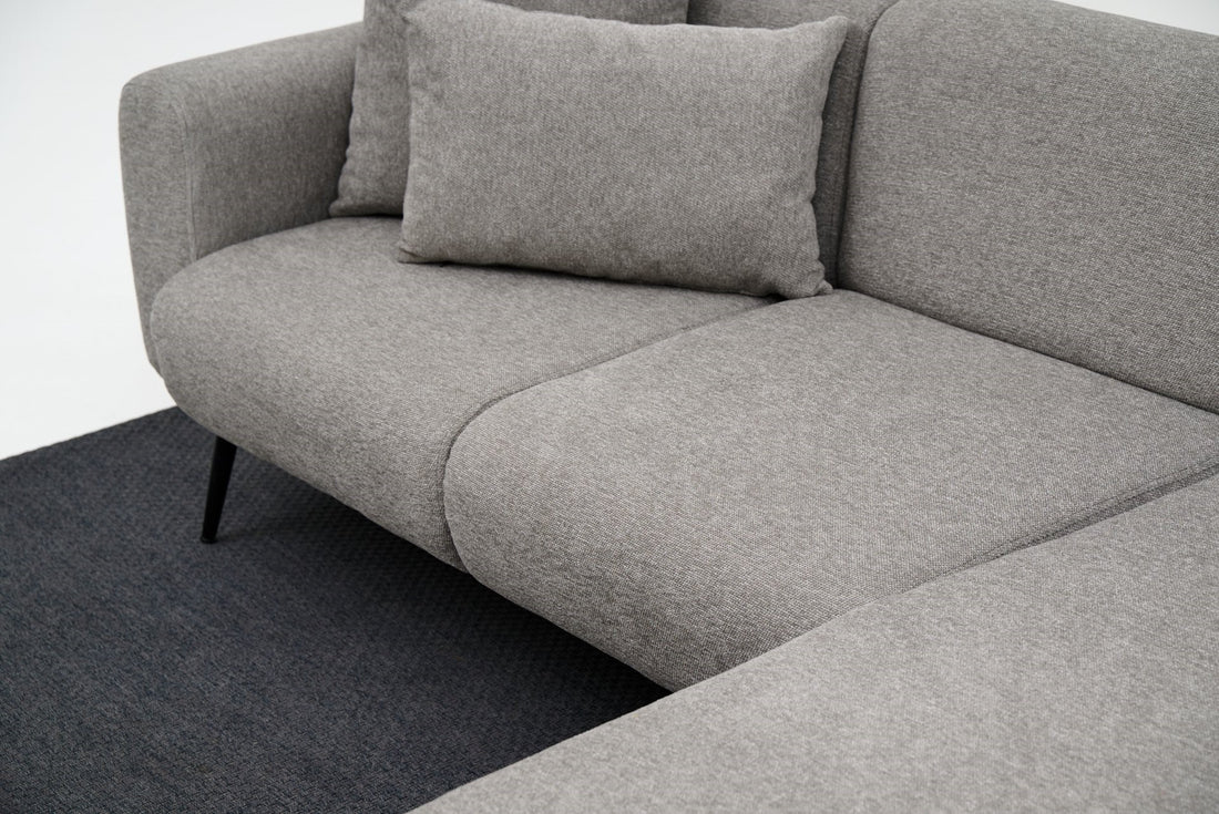 Canapé d'angle à droite Imos Tissu Gris clair