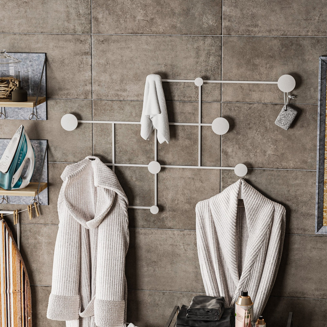 Crochet mural en métal Fatara-B