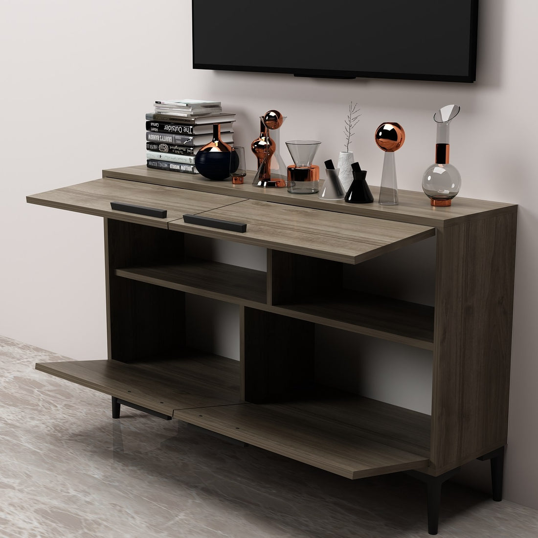 Meuble TV Ctn - Walnut