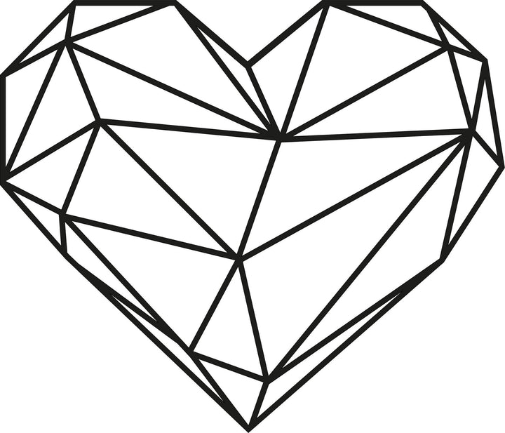 Accessoire mural en métal décoratif Heart