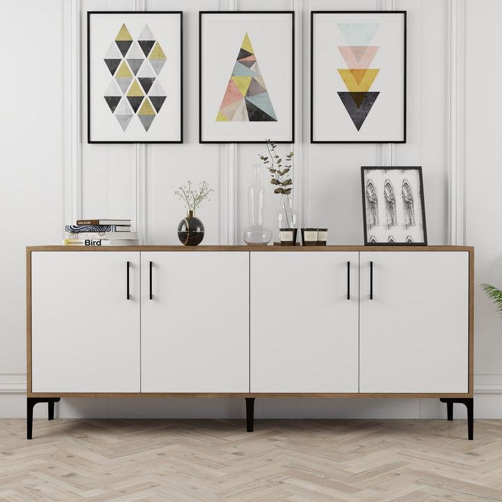 Console Kiev - Walnut, White