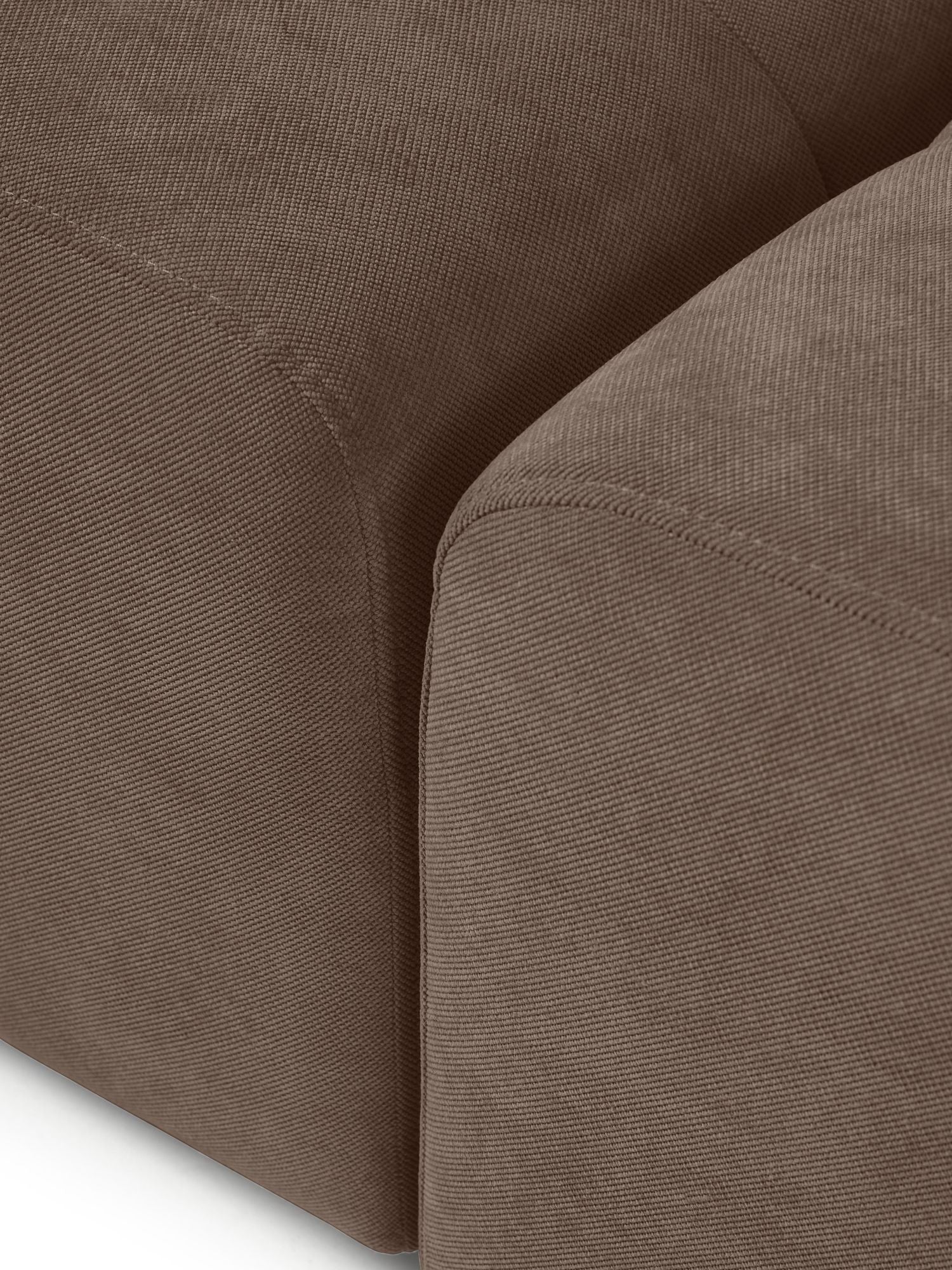 Canapé modulable 4 places en tissu avec pouf Pietro