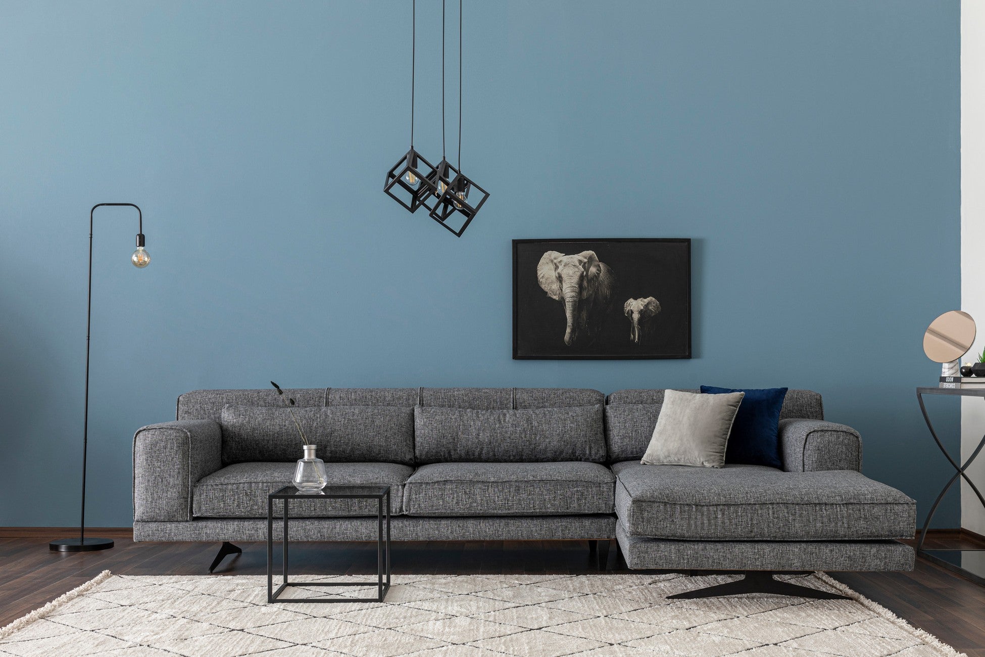 Canapé d'angle Jivago Corner Right (L2-Chl) - Grey