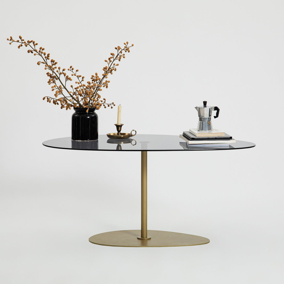 Table basse Porto - Dark Grey, Gold