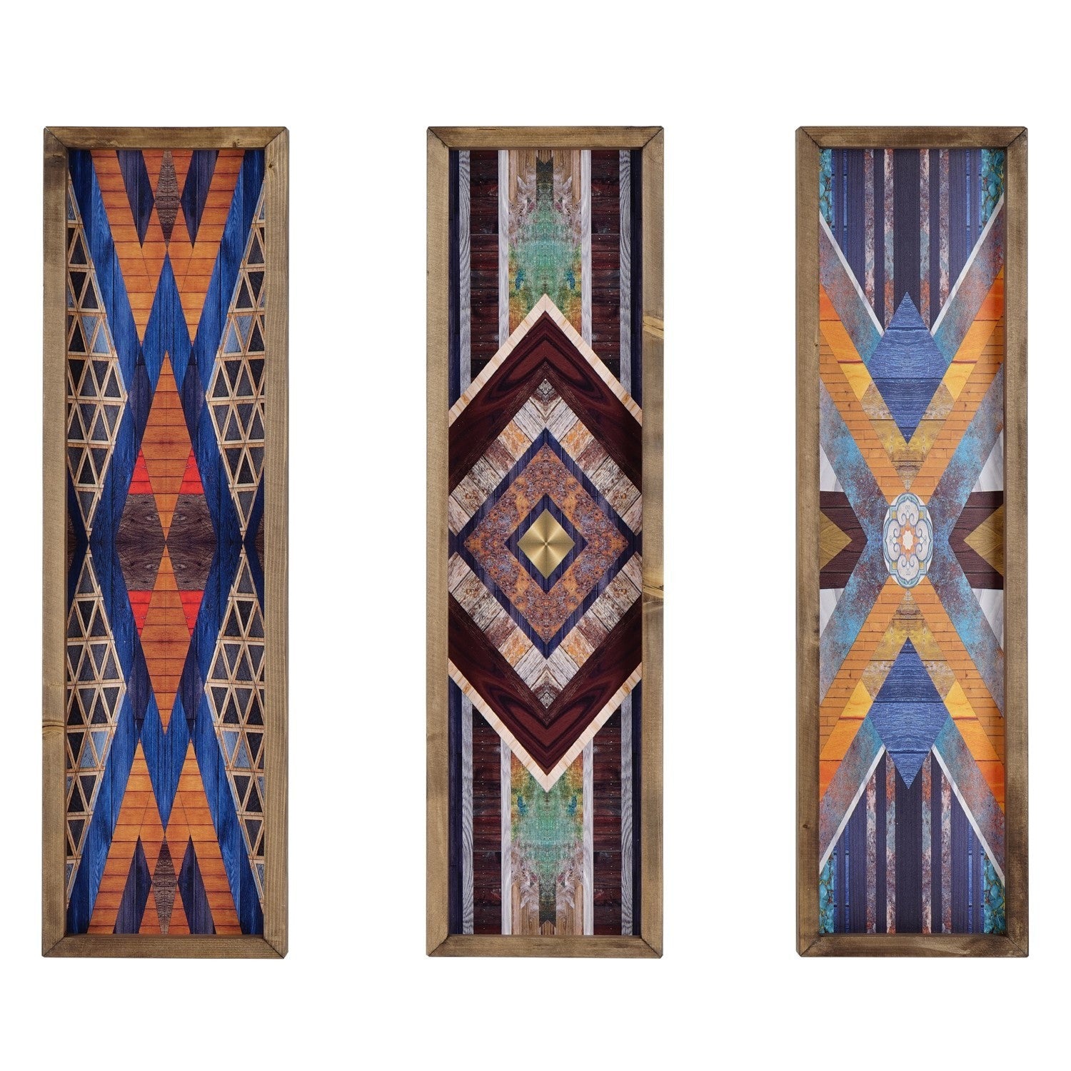 Peinture mdf encadrée décorative (3 pièces) TAH177