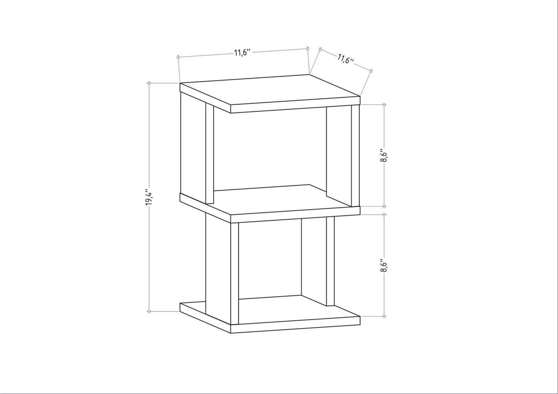 La table de nuit Carter - Oak, White