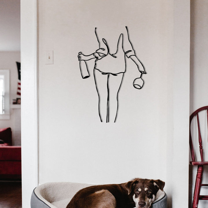 Accessoire mural en métal décoratif Wine Night