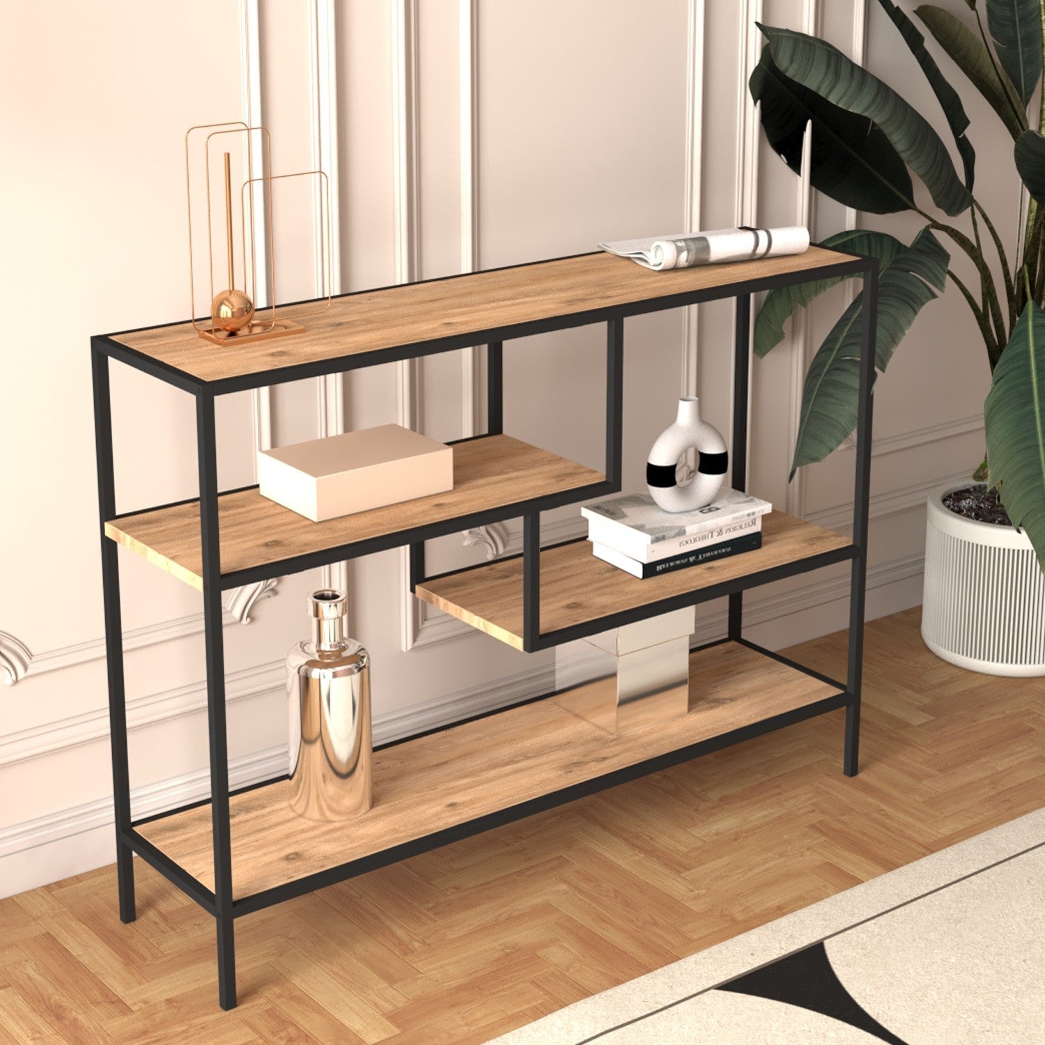 Buffet Hernes - Black, Oak