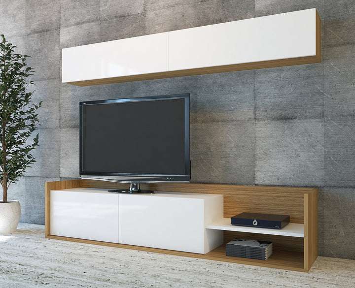 Unité de télévision Kale - Teak, White