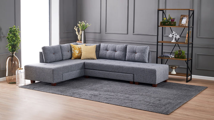 Canapé d'angle Manama Corner Sofa Bed Left - Grey
