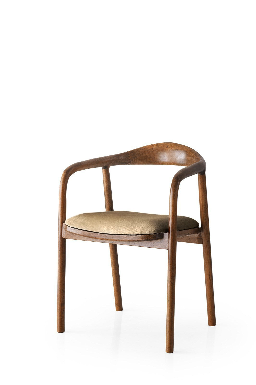 Chaise en bois et velours Bear
