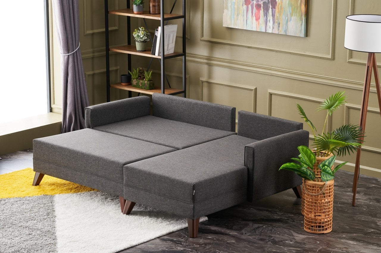 Canapé d'angle Bella Mini Corner Sofa Right - Anthracite