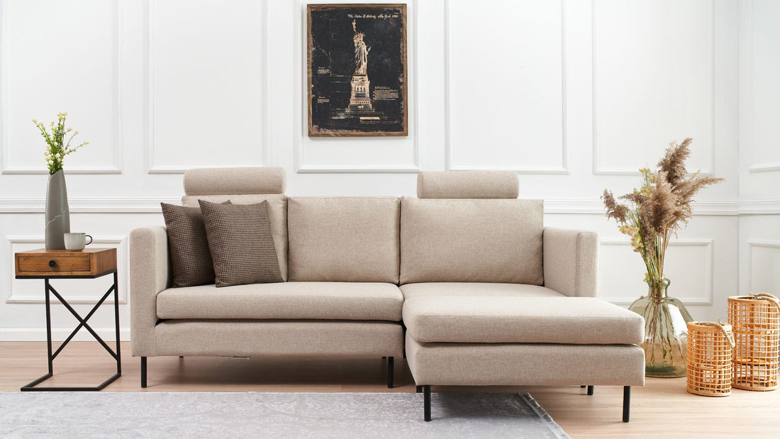 Canapé d'angle Mino - Cream