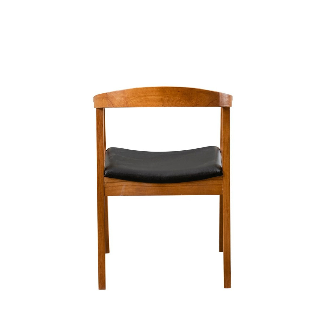 Chaise Bois Massif Et Simili Cuir Noisette Et Noir