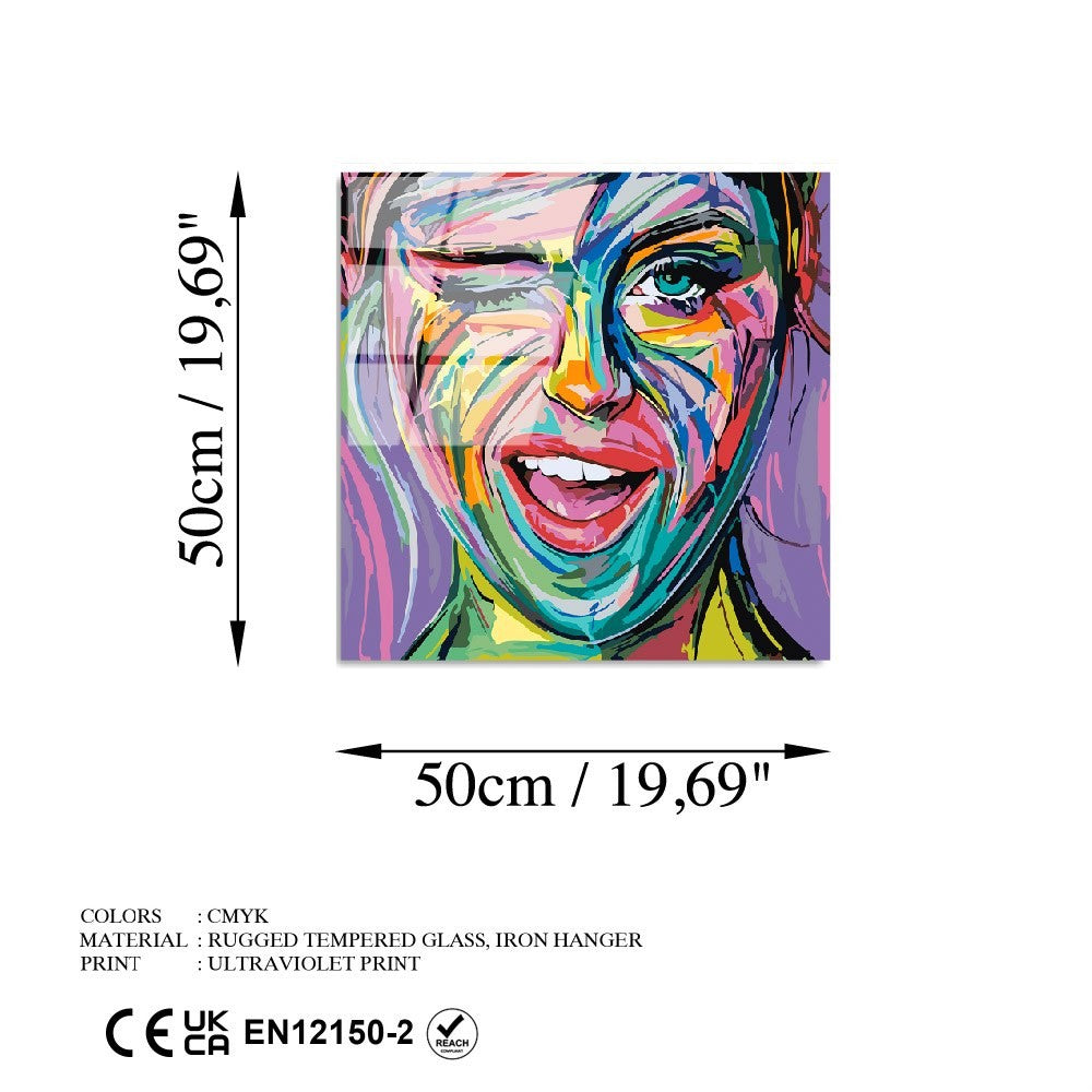 Peinture en verre trempé décoratif UV-845 - 50 x 50