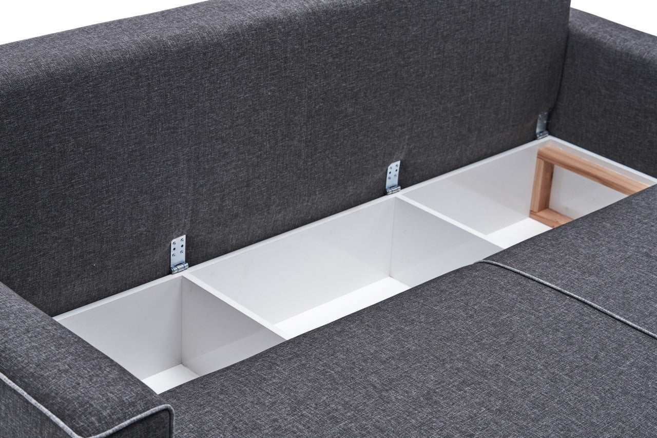 Canapé-lit d'angle Ece Panoramik - Anthracite