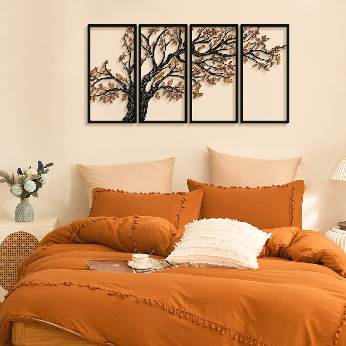 Accessoire mural en métal décoratif Autumn Vibes Set of 4- APT740 M