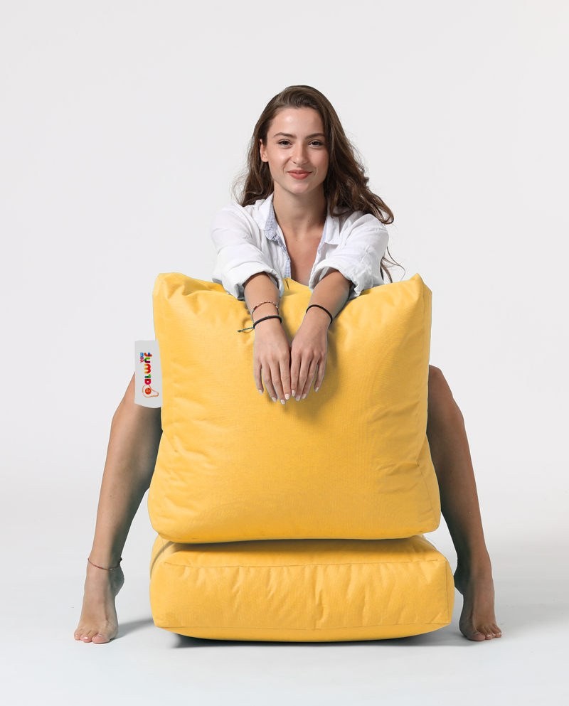 Sac de haricots de jardin Siesta Sofa Bed Pouf - Yellow
