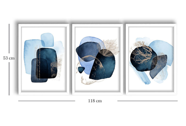 Peinture mdf encadrée décorative (3 pièces) 3P3853NISCT-006