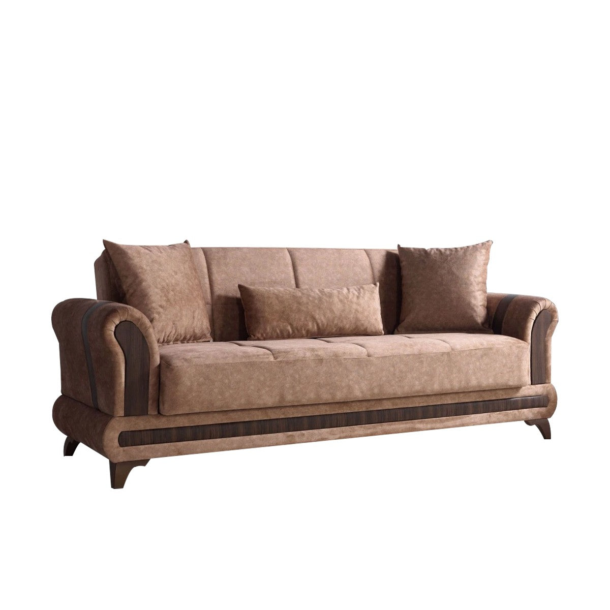 Sahra canapé lit clic-clac 3 places avec coffre de rangement