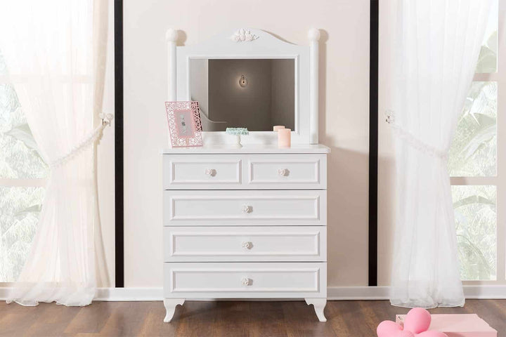 Siena Chiffonnier 4 tiroirs avec miroir