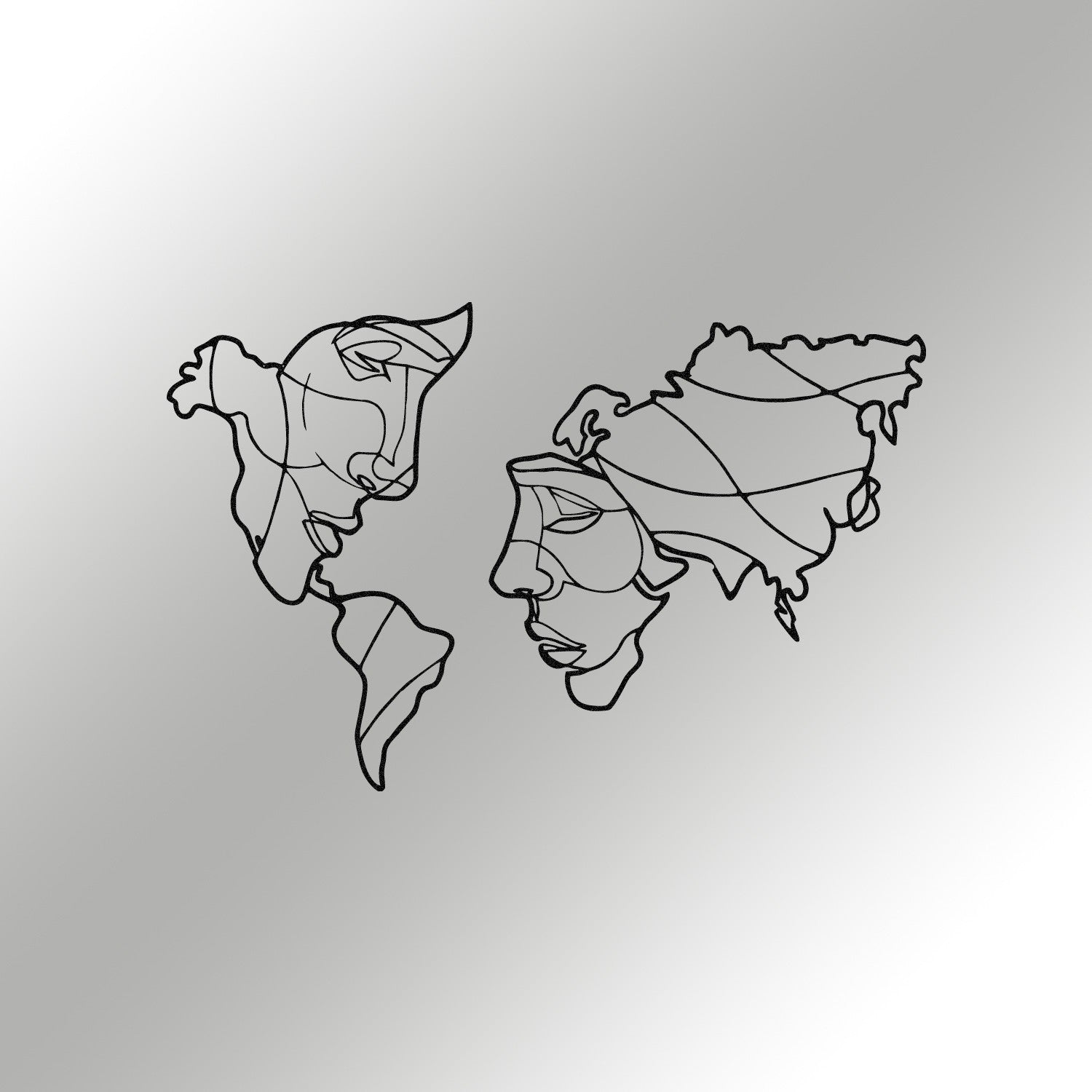 Accessoire mural en métal décoratif Suret Two