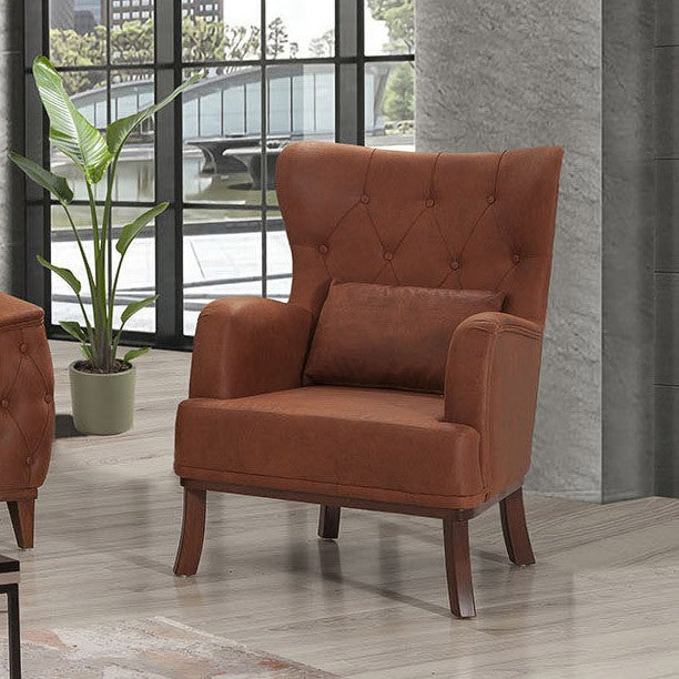 Fauteuil à oreilles Marta - Brown