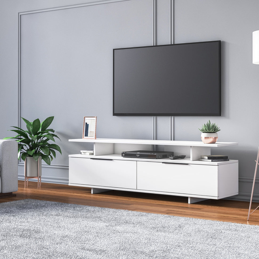 Meuble Tv 2 Portes Dream Blanc 150cm