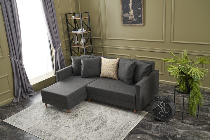 Canapé d'angle Aydam Left - Anthracite