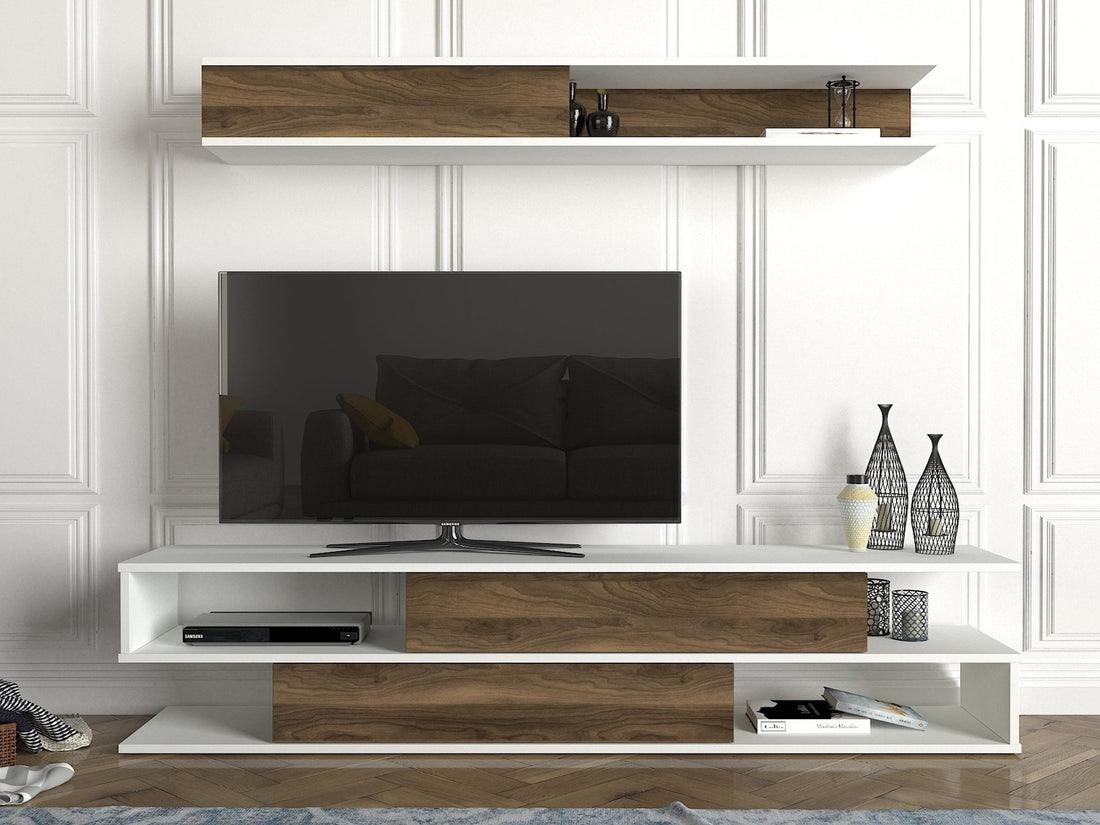 Unité de télévision Manyetik - White, Walnut