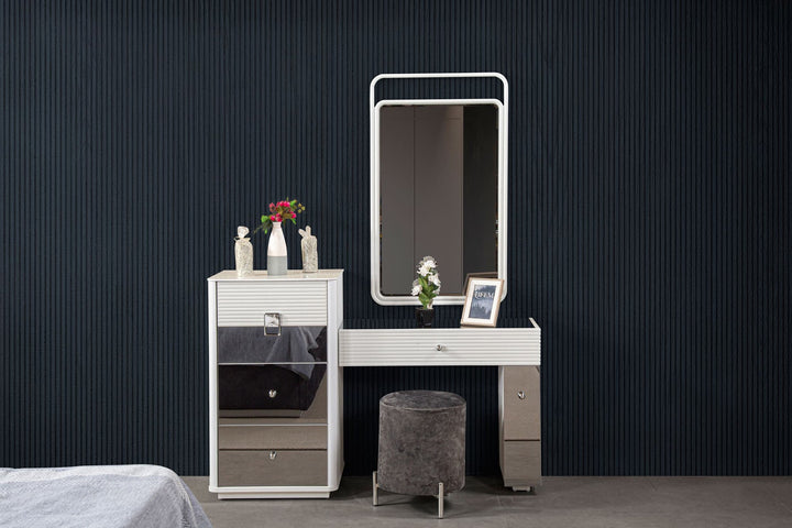 Golf Coiffeuse Avec Miroir 5 Portes 147x45x100