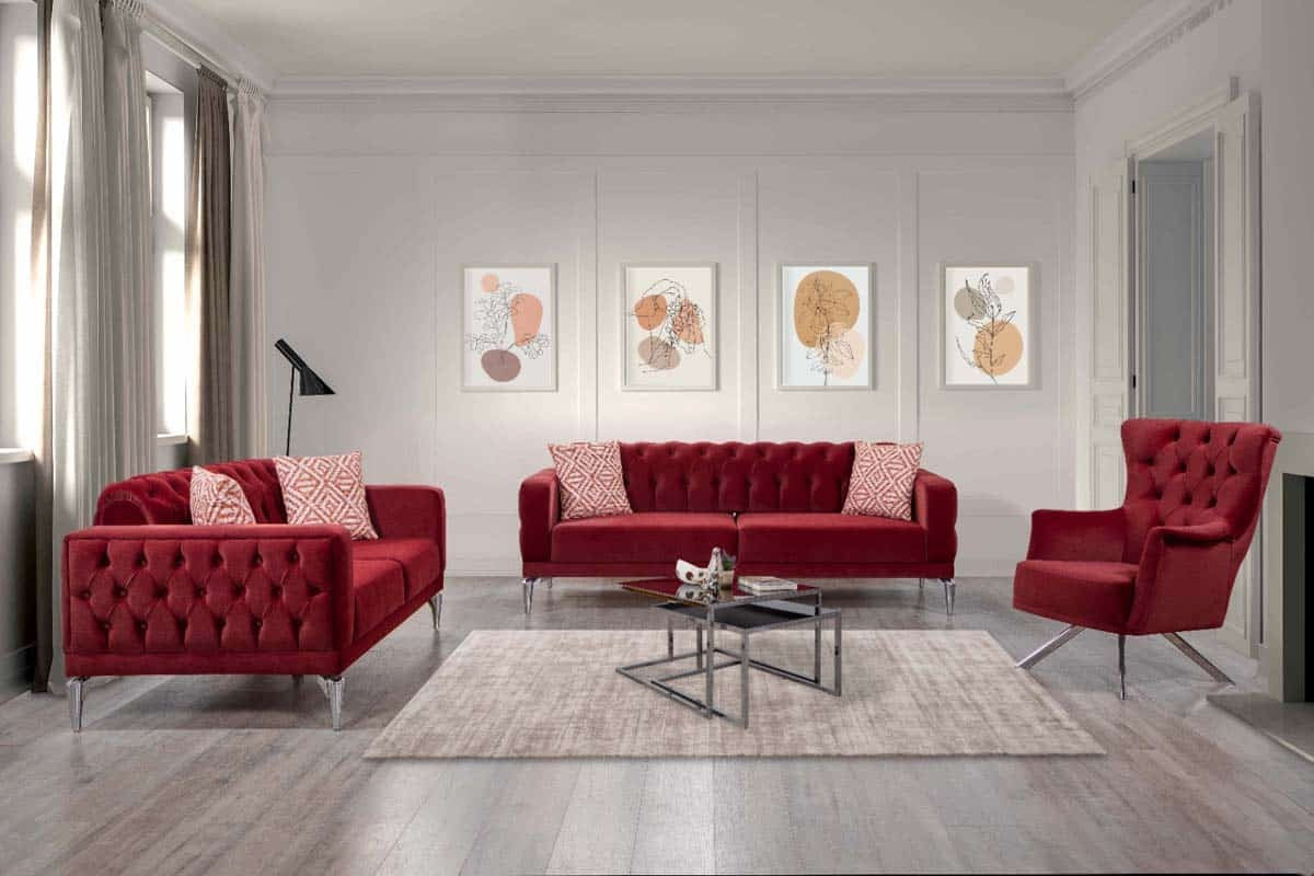 Veys Ensemble de Canapé Rouge