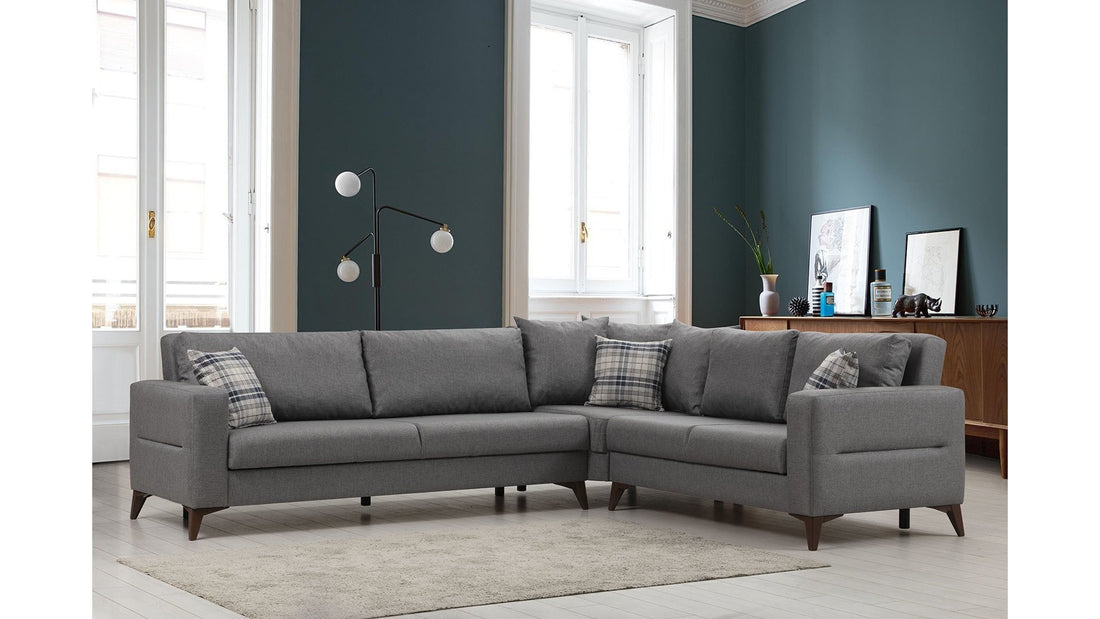 Canapé d'angle Kristal 3+Corner+2 - Dark Grey